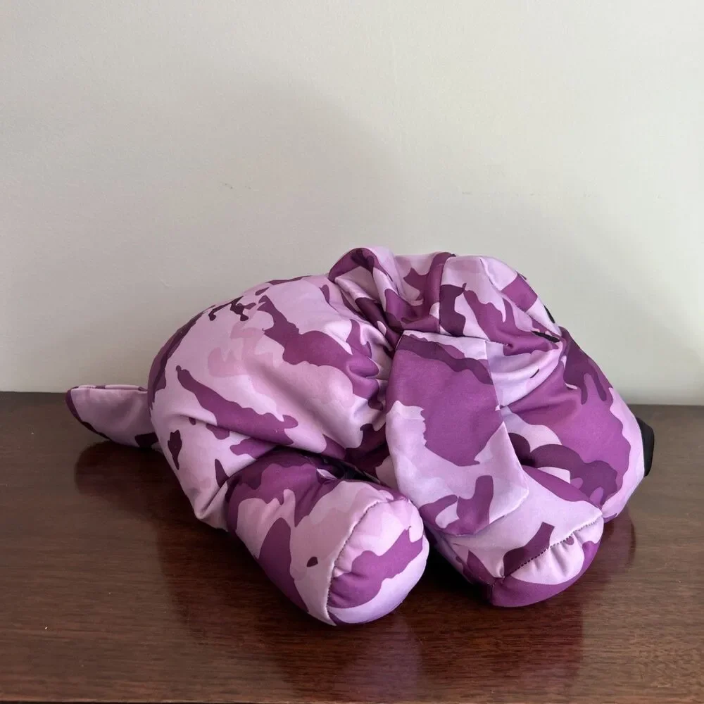 Purple Camo Microbead Smooshie Dog Plush Stuffed Animal Floppy 16